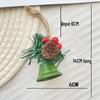 Red Berry Pine Cone Christmas Bell Pendant Ornament