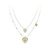 Gold necklace female French retro exquisite niche design stacked wearing love collarbone chain commuting versatile