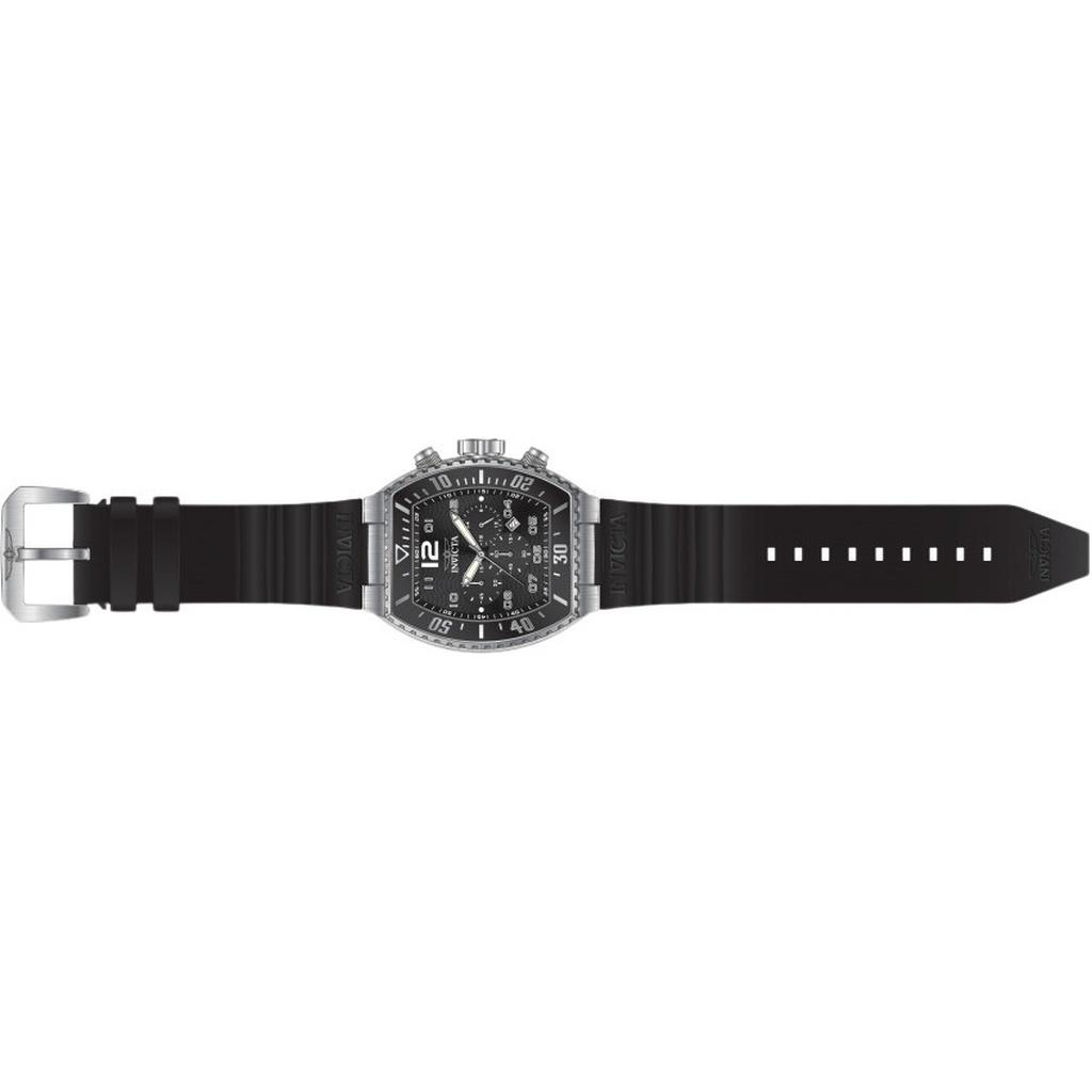 INVICTA Pro Diver Chronograph Silicone Strap Black Dial Quartz 47282 100M Men's Watch