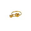 Spherical Personality Ring Women's Gold Steel Size Ball Ring Premium Niche Accessories