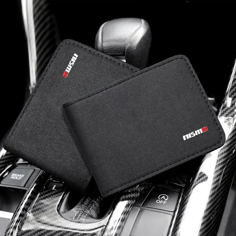 Führerschein Hülle Wildleder Anti-Pelz Auto Fahrdokumente Für Nissan Nismo Tiida Teana GTR Juke Versa Almera Zubehör