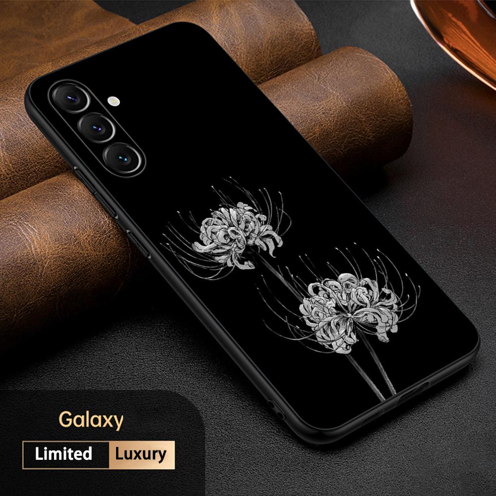 

Red spider lily Japan art fashion design Phone Case For Samsung Galaxy S26 S25 S24 S23 S22 S21 Plus Ultra Note20 Soft Black Galaxy S26 Ultra