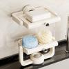 Practical Secure Suction Wall Soap Holders Space Saving Designs Bathroom Accessory Easy Installation Household Use