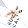Pinkdudu Vintage Exaggerated Fish Bone Zinc Alloy Earrings Trendy Drop Earrings Women Jewelry PD2391