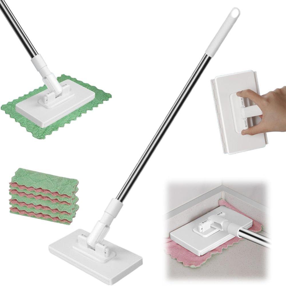 360° Rotating Head Dust Mops Clamping Automatic Mop Clip New Lazy Mop  Household