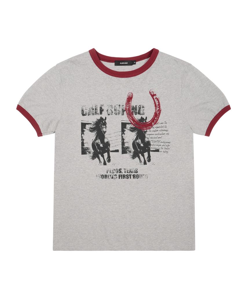 AAKAM Horseshoe Ringer Top (Gray)