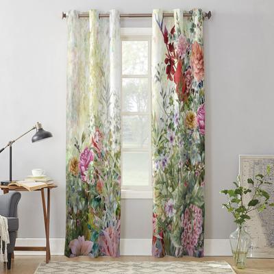 Tenda Astratta con Fiori di Rosa Soggiorno Camera da Letto Trattamenti per Finestre Domestico Tende da Cucina