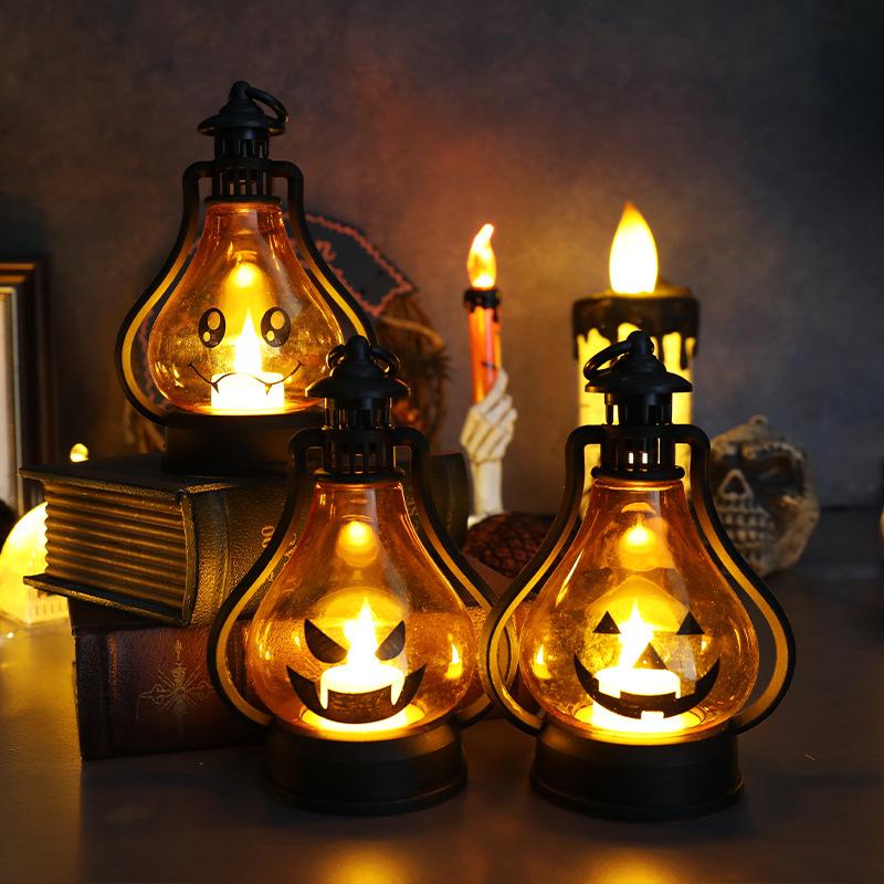 Halloween Decoration Props Pumpkin Lantern Candle Lantern Halloween Portable Horse Lantern Bar Secret Room Table Decorations