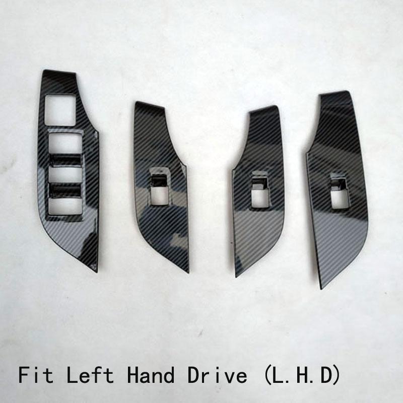 Interior Door Window Lift Regulator Cover Trim for Toyota Rav4 Rav 4 Xa50 Car Accessories Plastic Carbon Fiber