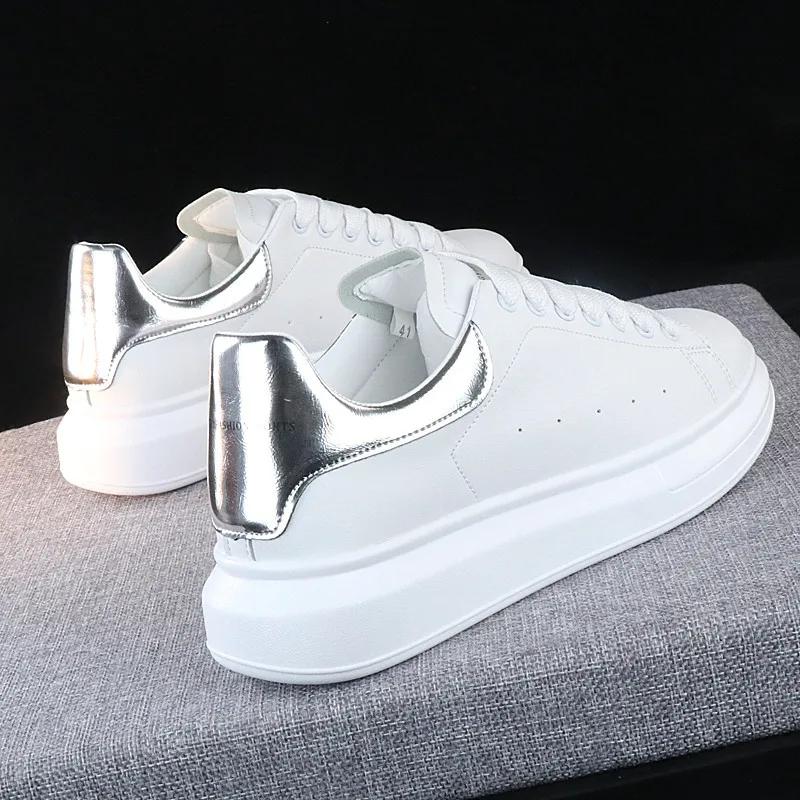 Luksus Originalt Merkedesign Dame Herre Sneakers Gratis Frakt Kampanje Mote Bokstavtrykk Hvite Brettsko Fritids Tenni