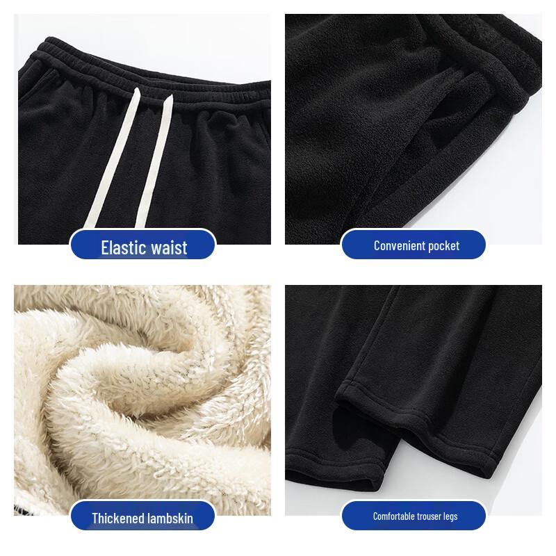 JEEP SPIRIT Men's Winter Fleece-Lined Straight-Leg Casual Pants
