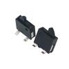 10Pcs Kfc-W-14 4 Pin Mini Slide Switch Reset Micro Toggle Switch Miniature Switch Limit Vertical Black Columnar 16V 100Ma