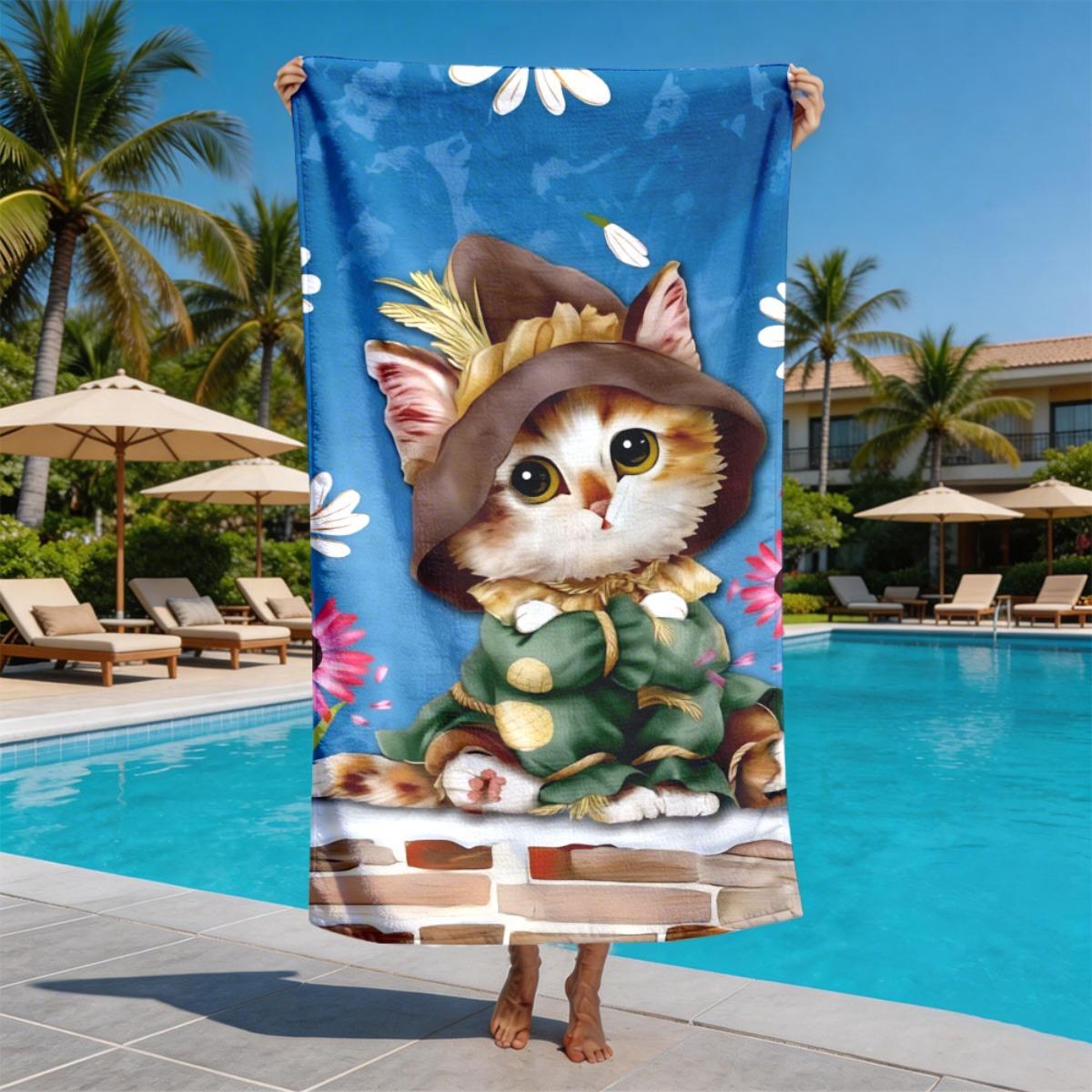

Retro fairy tale-style noble girl polyester microfiber beach towel is highly absorbent, suitable for swimming and beach outings W40*H60(CM)