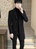 Men's Woolen Mid-Length Slim Fit Lapel Coat - Youth Winter Fashion