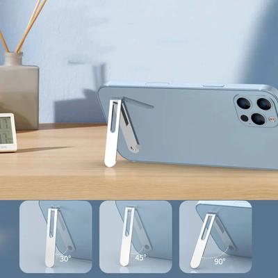 Ultra Thin Mini Phone Holder Desktop Lazy Stand Rotatable Folding Invisible Aluminum Alloy Portable Stand Bracket for IPhone 14