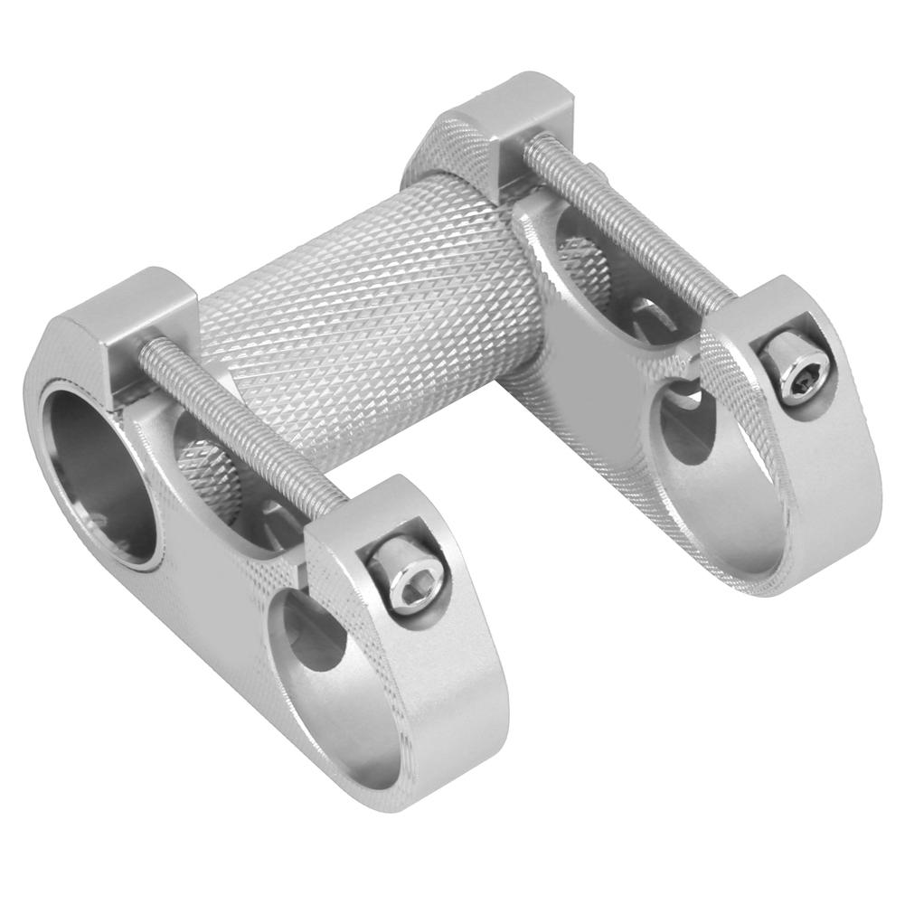 Folding Bike Hollowout Handle Bar Double Stem Ultralight Conversion Accessory серебряный