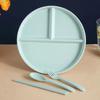 1 Set Divided Dinner Plates Unbreakable Portion Control Divided Diet Plates Reusable Picnic Plates Microwave Dishwasher Safe