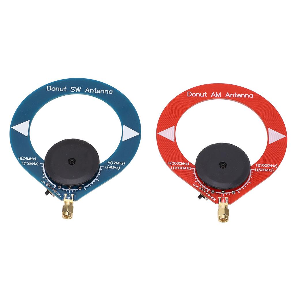 2Pcs Donut AM MW SW Antenna Anti Interference Portable Mini Loop Antenna for Shortwave Radio