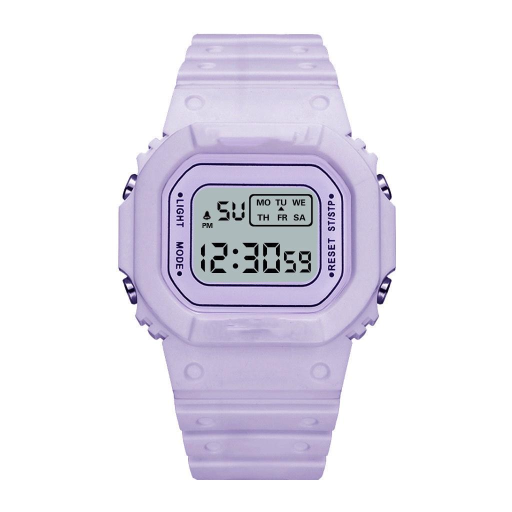 Stilvolle quadratische Uhr für Studenten Wasserdicht LED-Anzeige Multifunktion