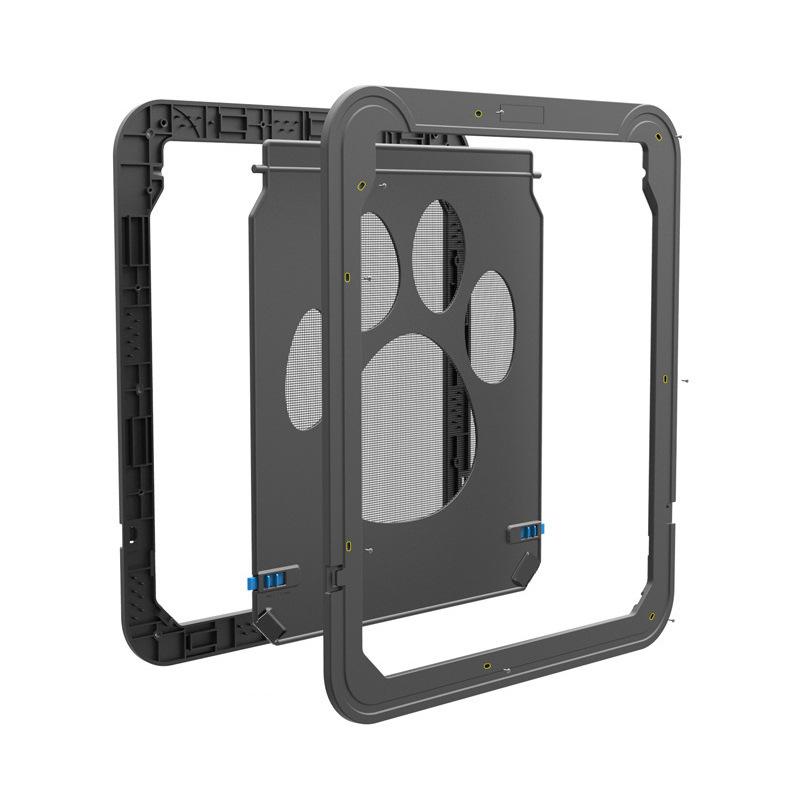 Pet Dog Door Lockable Self-Closing Function Sturdy Screen Door for Dog Cat Easy Safe Freely Enter House