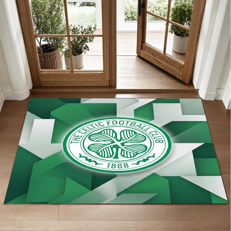 Celtic FC Design Crystal Velvet Rug Soft Decorative Mat for Bedroom Entrance