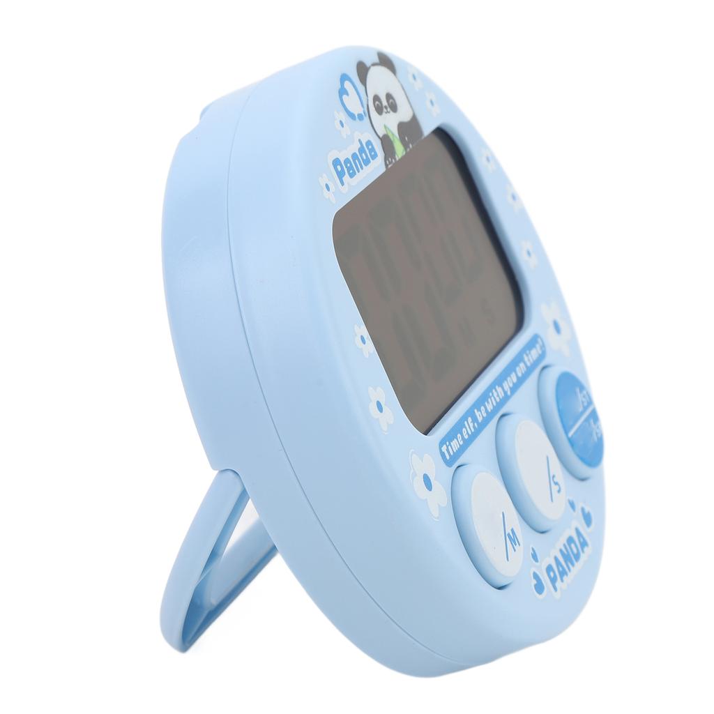 Digitální kuchyňský časovač LCD displej Kompaktní kreslený elektronický magnetický časovač pro děti Modrý