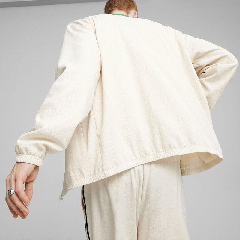 Puma Team Track Jacket Color Block Breathable Sports Casual Jacket Unisex Jacket Snow-White 626175-87