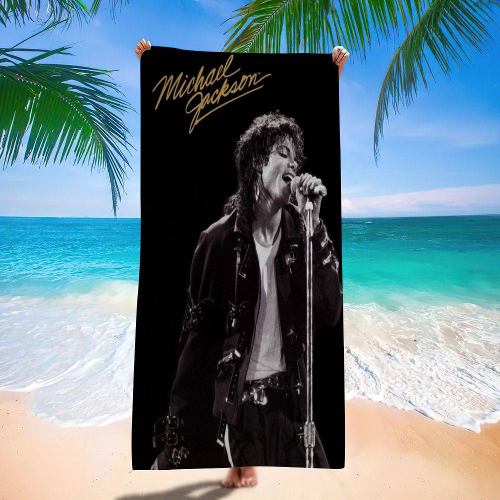 Zanger M-Michael J-Jackson Beach Towel Colorful Bath Towels For Girl Microfiber Quick Dry Custom Sand Free Beach Yoga Spa Gym