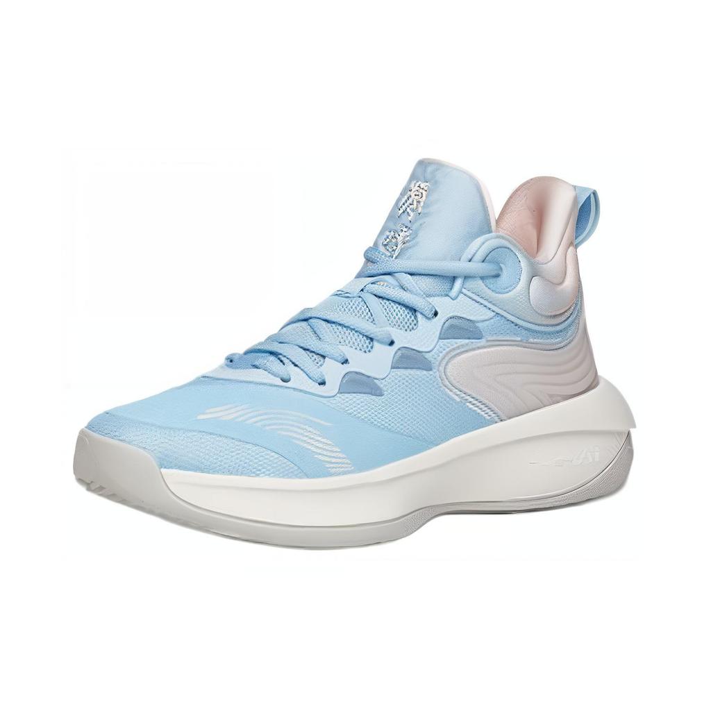 Anta Tiger Roar Cushioning Slip Resistant Abrasion Resistant Coverage Mid Top Basketball Shoes Men's Blue 112211601Q-3