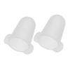 STOBOK 6-Piece Piping Tip Protector Caps, Piping Tip Nozzle Caps, Cake Piping Tip Sleeves, Protective Piping Tip Covers, White Silica Gel