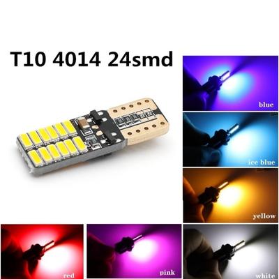 Ampoule LED T10 194 W5W 24smd Puces 4014 Ampoules de Remplacement LED Pour Voiture Lumière de Courtoisie Plafonnier Carte Porte