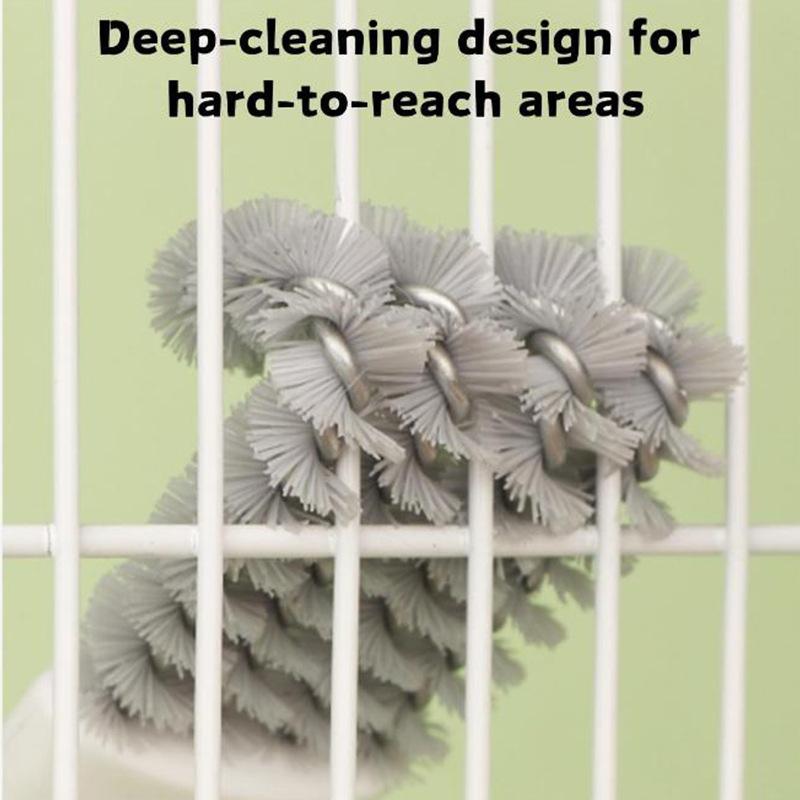 Durable Bird Cage Cleaner Brush - Efficient Poop Remover Tool & Sanitizing Scrubber for Parrot Cages Cleaning Accessories