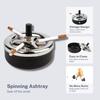 Cool Ashtray Stainless Steel Push Down Spinning Ashtray Self-Cleaning Ashtray With Lid Cover Ash Tray for Cigarette Smoking
