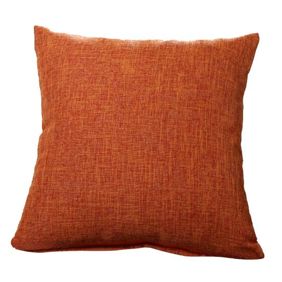 Square Linen Solid Color Soft Pillow Case Sofa Bed Cover Cushion Home