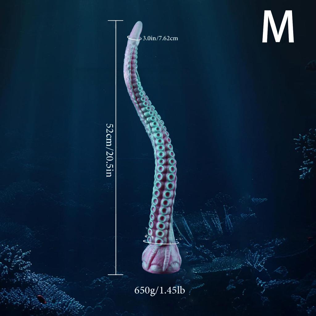 Liquid Silicone Extra Long Anal Plug - Octopus Tentacle Butt Plug for Men & Women, Adult Toy for Backdoor Play