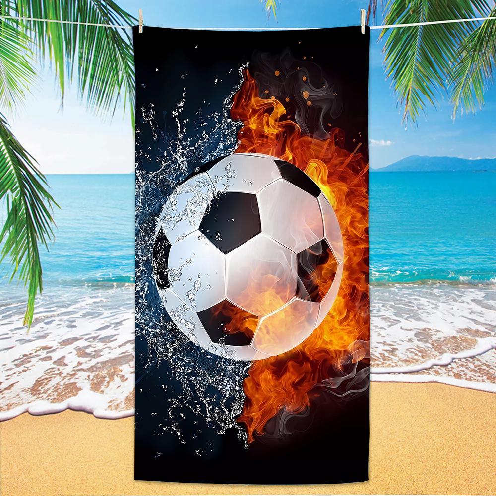 Neues Fußball-Strandtuch Weltmeisterschafts-Thema Mikrofaser-Strandtuch für Erwachsene Großes Strandtuch