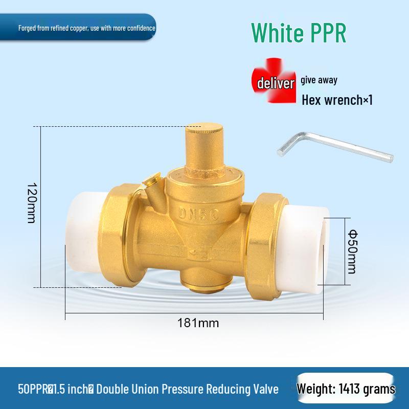 Water Pipe Pressure Reducing Valve for Home Heaters - PPR20/25/32, 4-Point PE Fitting