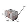 Cat Carrier with Wheels Folding Travel Bag, Foldable, Rolling Puppy for Small Animals Dogs