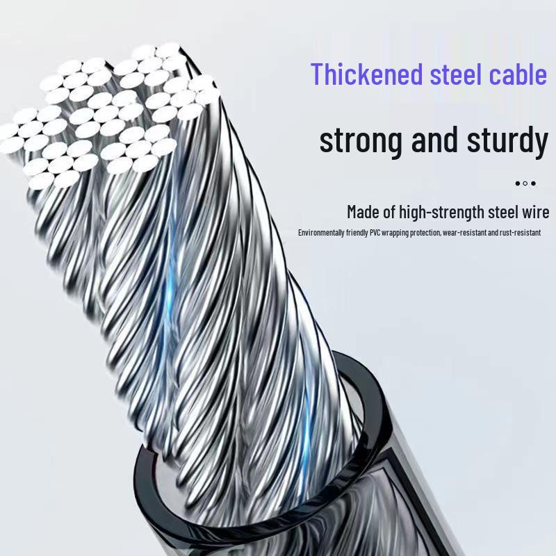 Portable Anti-Theft Bicycle Disc Lock with Steel Cable for Bikes and Electric Vehicles