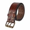 [TOURBON] Men's Electrician's Work Belt, 2-Pin, Large Size (Brown)