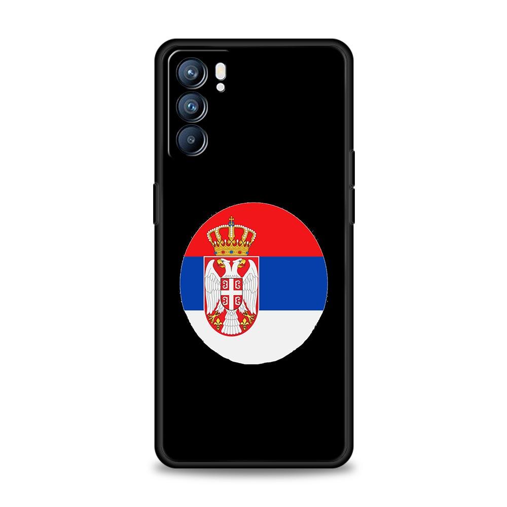 Phone Case For Oppo Reno13 Reno12 Reno11 F Reno10 Pro A54 A53 A95 A76 A74 A57 A98 A80 A79 5G A78 4G Cover Serbia flag Badge