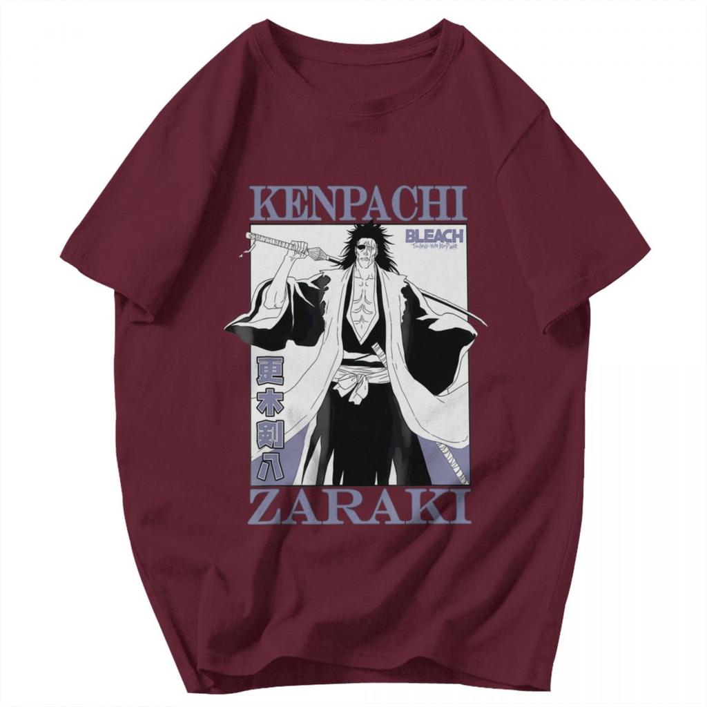 Men T Shirt Zaraki Kenpachi BLEACH Awesome Gifts Y2K Graphic Anime Unisex Clothing T Shirts