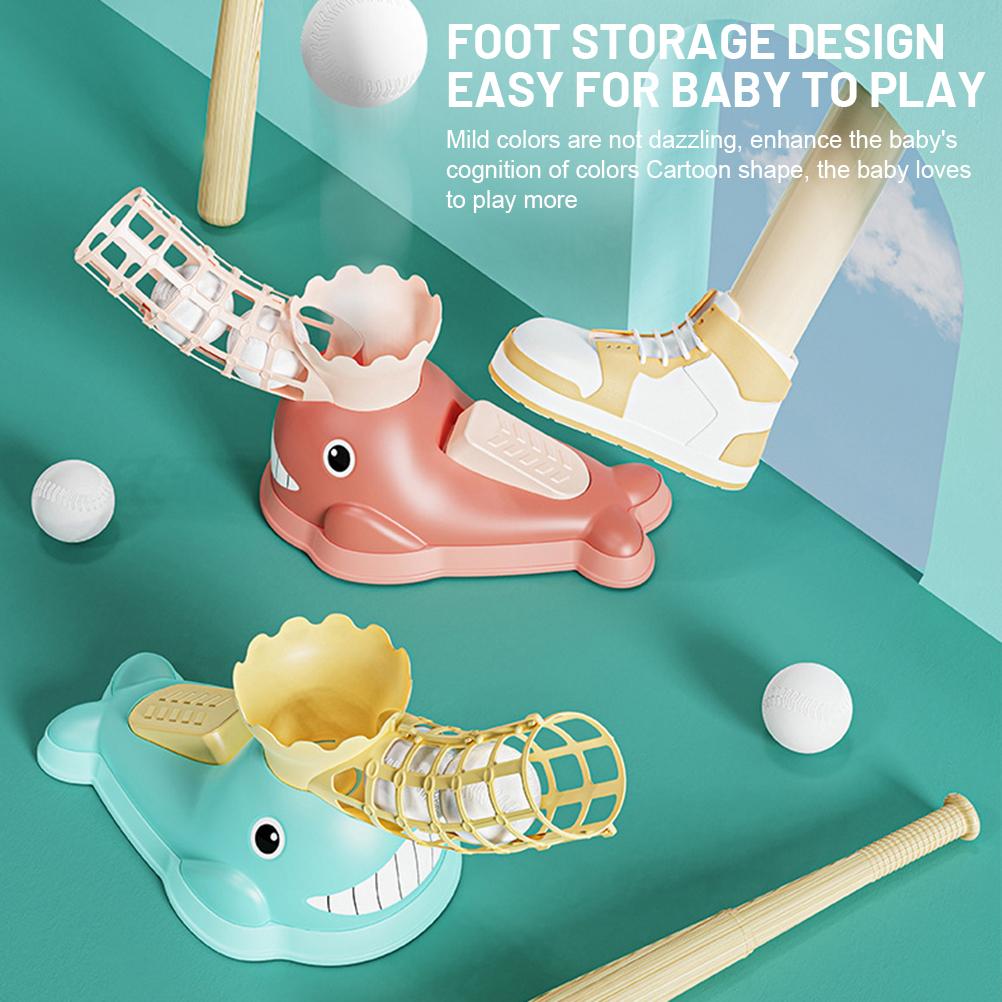 Kids Baseball Pitching Machine Step On Baseball Launcher Baseball Batting Machine Baseball Training