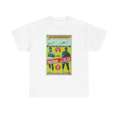 Maglietta Unisex Cotone Pesante Vintage Lotta del Secolo Frazier vs Ali Top Tee