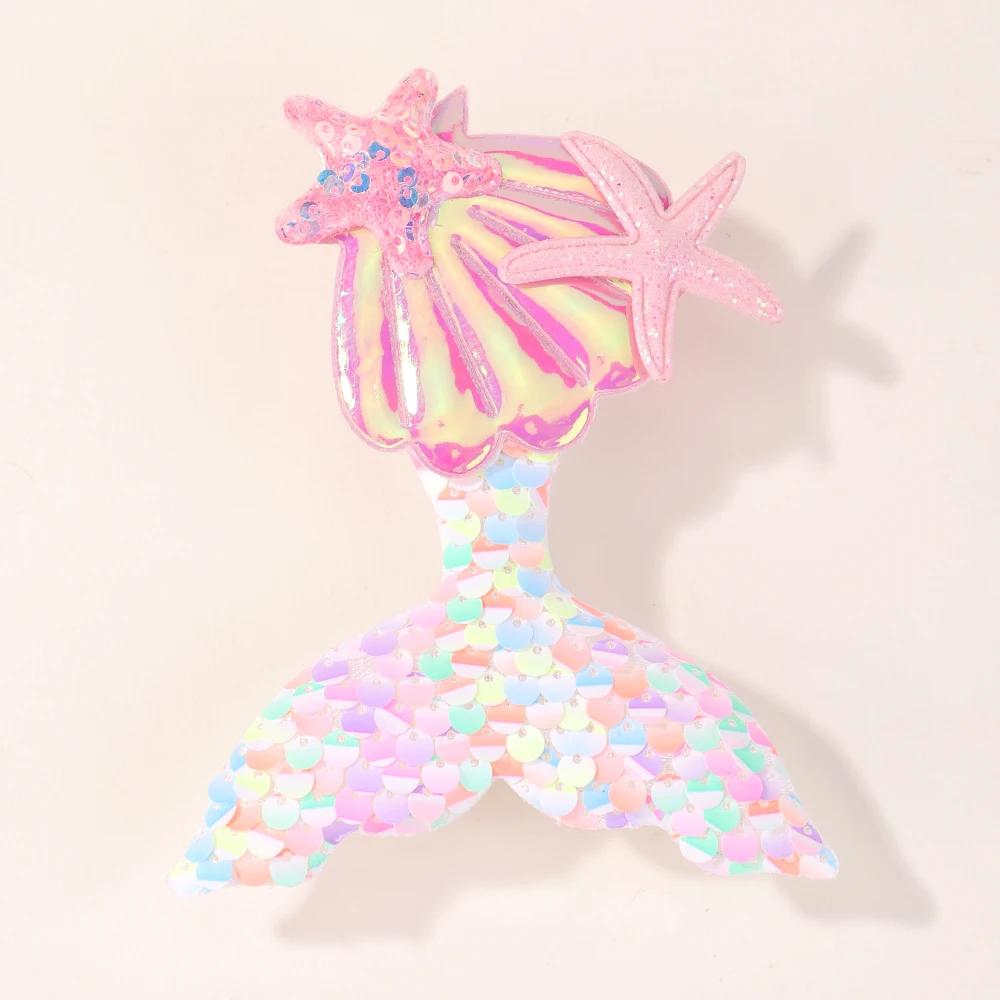 1PC New Mermaid Princess Tail Hairpin for Girls Kids Bangs Decorative Cute Cartoon Children's Baby Headwear Hair Accessories