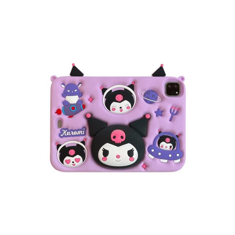 Silicone Tablet Case MatePad 11.5 S SE X9 Pro Air X8a Shockproof Soft Shell With Stand Cartoon Cute Design Purple