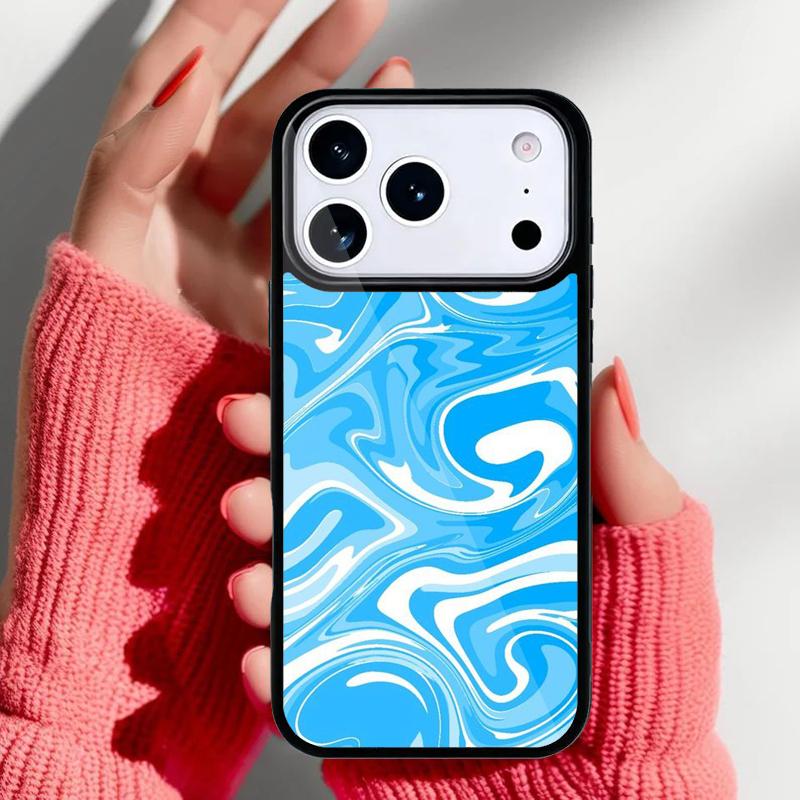 Liquid Swirl Abstract in Neutral Blue Grey Phone Case for iPhone 17 16 15 14 13 Pro Max Back Cover for 12 11 Pro Coque