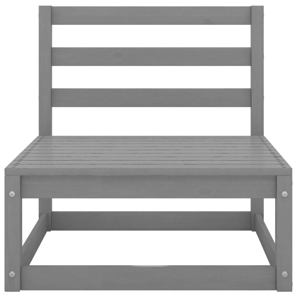 Vidaxl 9-Cz. Garden Lounge Furniture Set, Grey, Pine