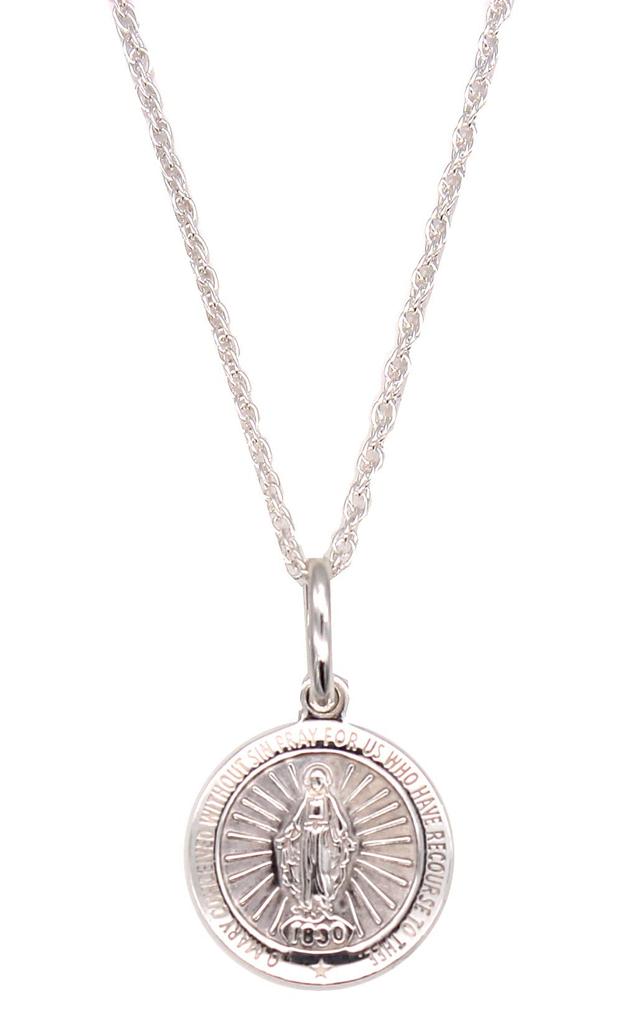 Shop 925 Silver Necklace Maria Coin Medai Chain Pendant Accessory Sterling Silver Made In Japan Svm1 [Jewelry M] Men's Women's