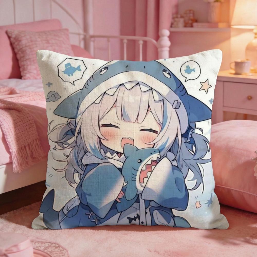 VTuber GGawr Guras Cushion Cover Premium Comfort Reversible Pillow Cove Two in One Design for Any Room Car Interior